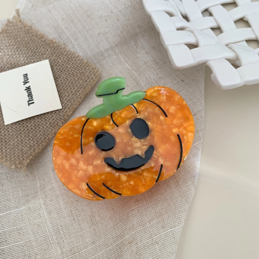 Halloween Cute Women's Pumpkin Acetic acid sheets Hair Claws