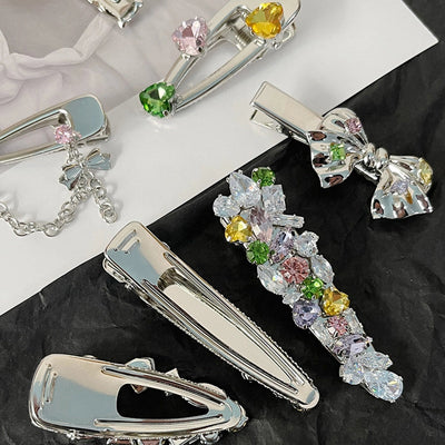 Women's IG Style Bow Knot Alloy Zircon Hair Clip