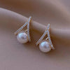 1 pair elegant simple style streetwear flower bow knot plating inlay alloy artificial pearls zircon ear studs