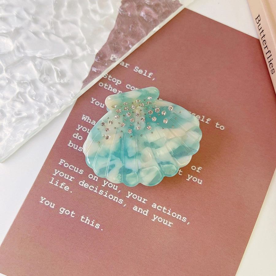 Women's Lady Korean Style IG Style Scallop Shell Acetic acid sheets Hair Claws