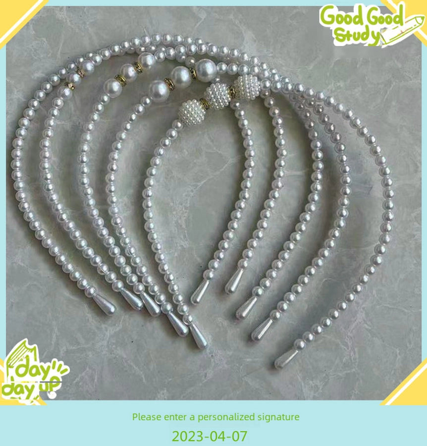 Korean style princess children pearl headband headband girl hair accessories micro business push activities small gifts