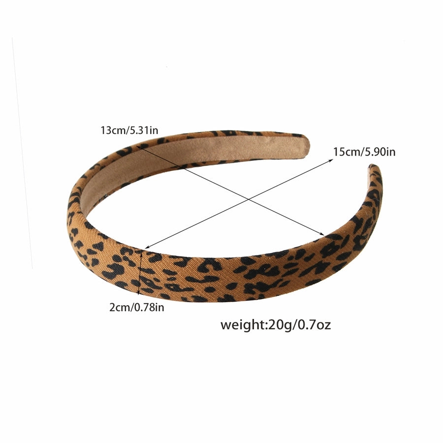 Guanyang  Zebra Print Leopard Print Headband  Retro Sponge Face Washing Pressure Hairband Simple Fashion Headband Hair Accessories