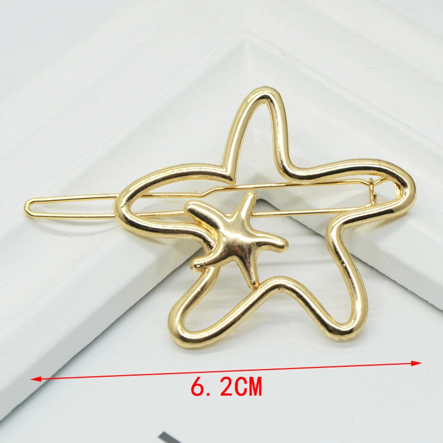 fashion geometric metal plating hair clip