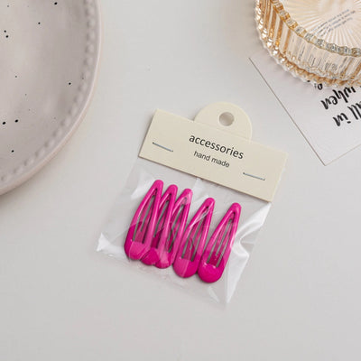 simple style solid color metal hollow out hair clip