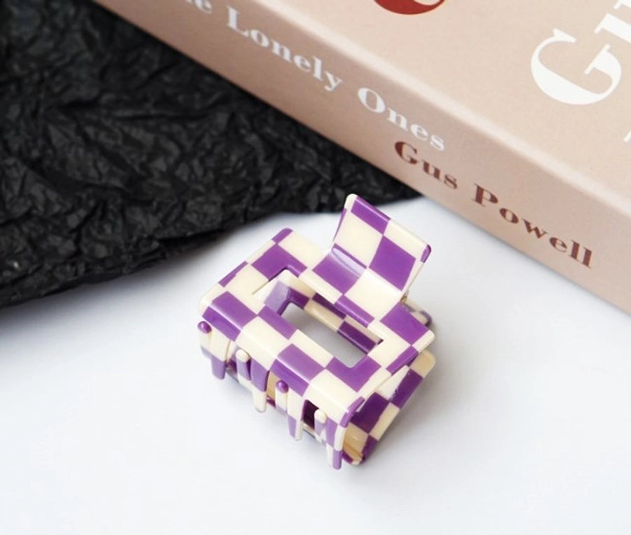 simple style lattice pvc hollow out hair claws