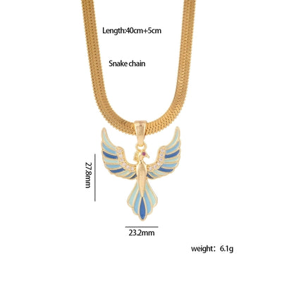 Jewelry Glam Sexy Bird 304 Stainless Steel Copper Necklace
