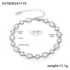 Elegant Luxurious Geometric 304 Stainless Steel 18K Gold Plated Zircon  Bracelets In Bulk