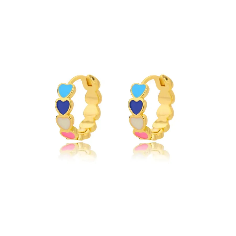 1 Pair IG Style Simple Style Geometric Copper Imitation Pearl 18K Gold Plated Ear Studs