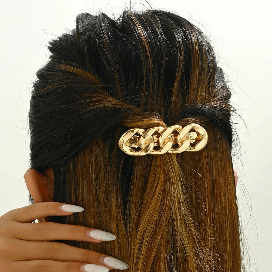 Women's Casual Simple Style Streetwear Geometric Alloy Plating Hair Clip