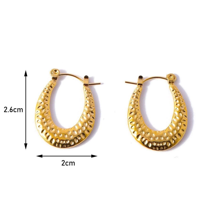 1 Pair Streetwear Geometric 304 Stainless Steel 18K Gold Plated Earrings