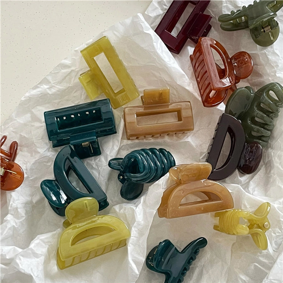 simple style geometric acetic acid sheets hair claws