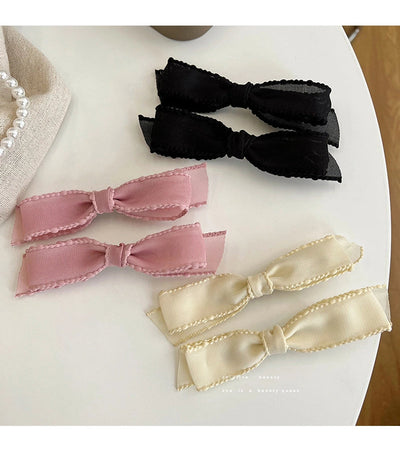 Spring and Summer New Arrival Bow Headwear  Hairpin Women's Side Bangs Clip Beautiful Back of Head Hair Accessories