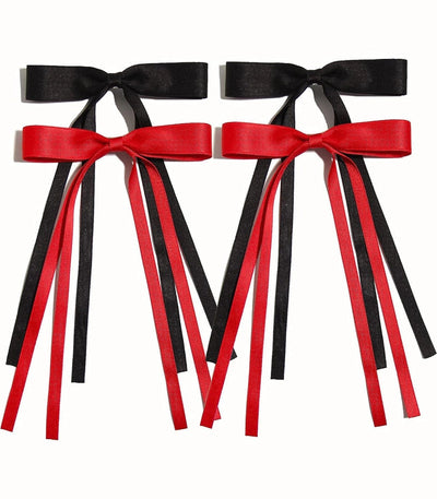 hot sale long ribbon bow hairpin sweet Ribbon Girl hairpin hairpin women's back spoon duckbill clip