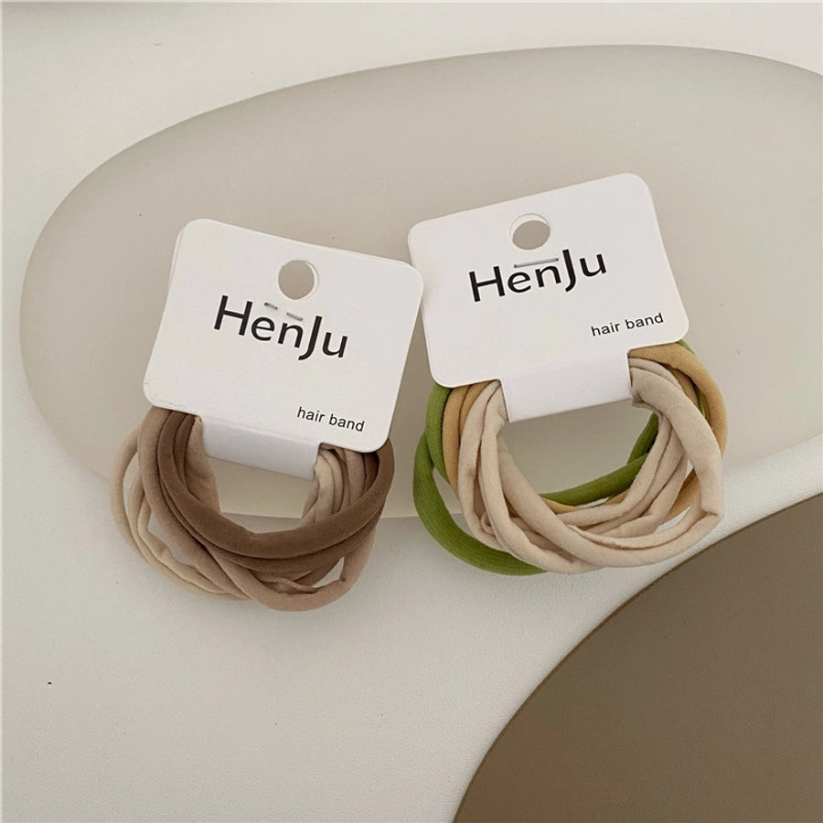 simple style solid color cloth hair tie