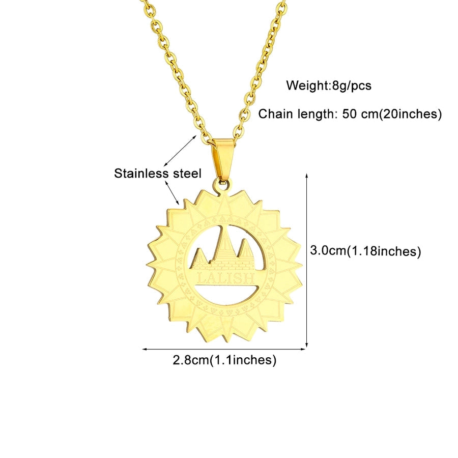 Jewelry Ethnic Style Geometric Peacock 201 Stainless Steel 304 Stainless Steel 18K Gold Plated Stainless Steel Necklaces