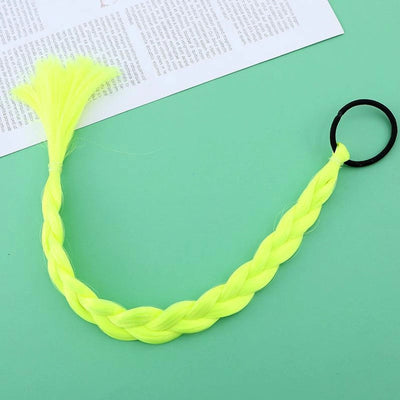 Girl'S Solid Color Braid Chemical Fiber Filament Hair Tie