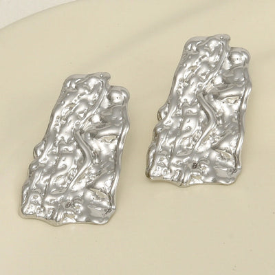 1 Pair Basic Simple Style Geometric Plating 304 Stainless Steel Ear Studs