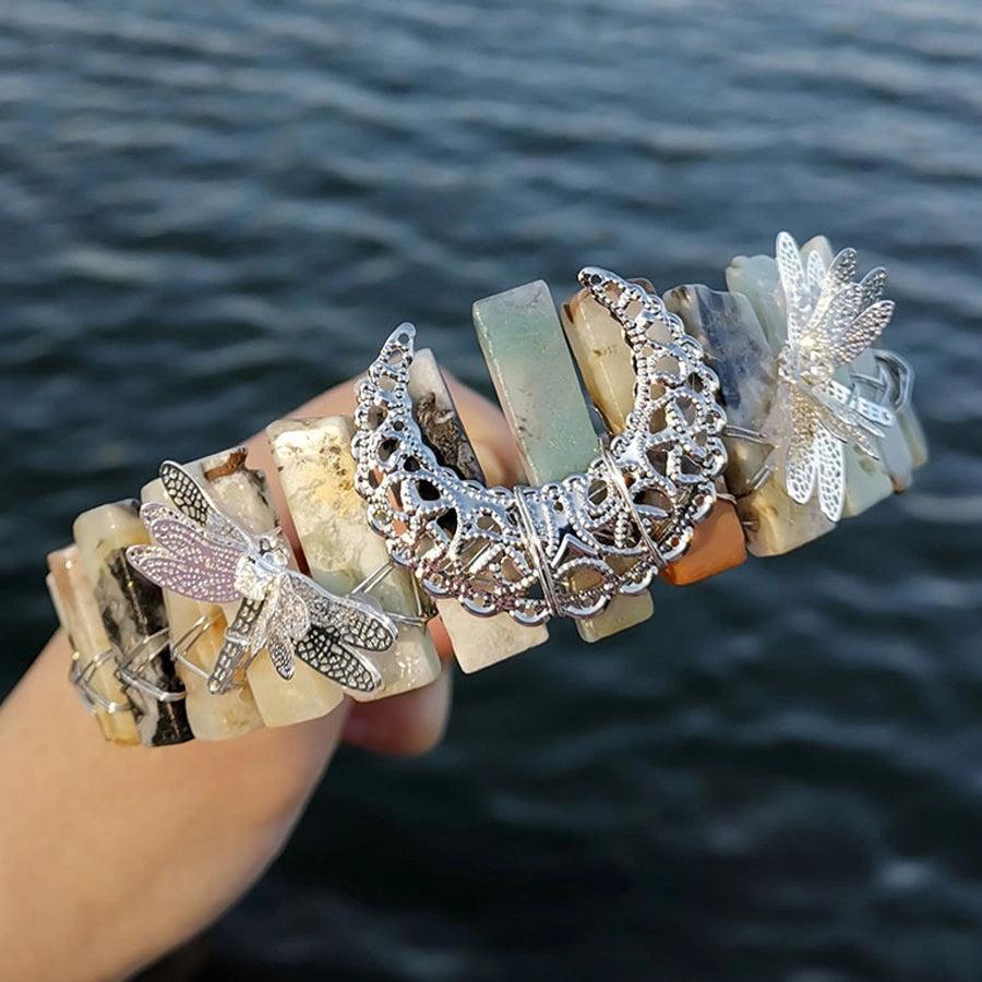 Women's Simple Style Commute Color Block Alloy Inlay Natural Stone Gem Crystal Crown