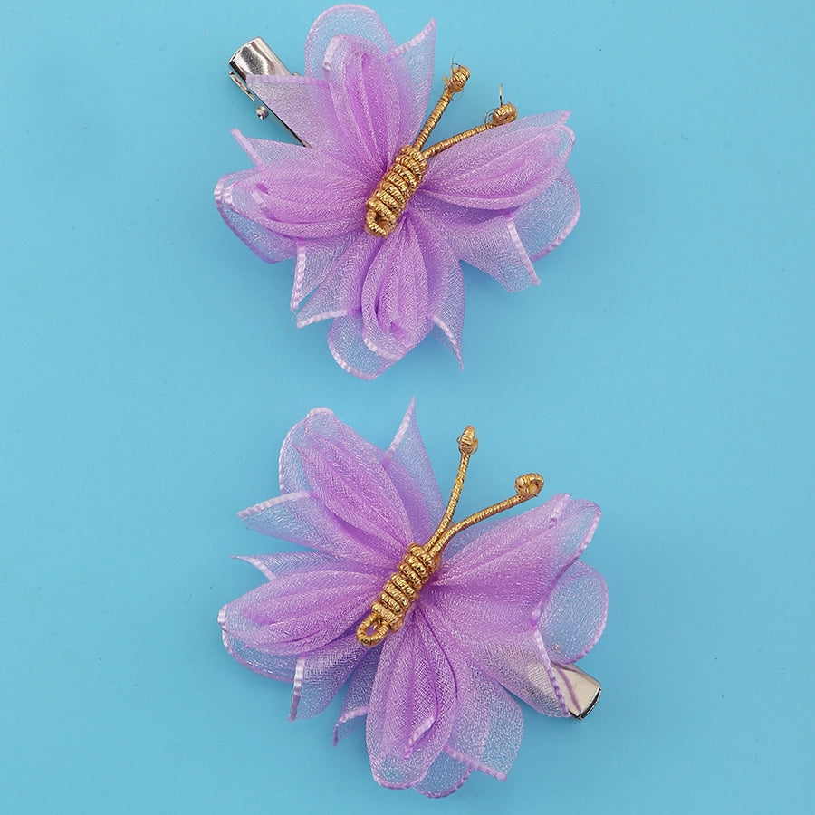 kid's cartoon style butterfly cloth knitting hair clip