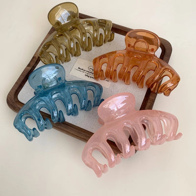 Women's Korean Style IG Style Solid Color Injection Molding Hair Claws
