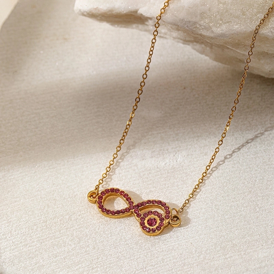 Jewelry Elegant Vintage Style Luxurious Geometric 304 Stainless Steel 18K Gold Plated Pendant Necklace