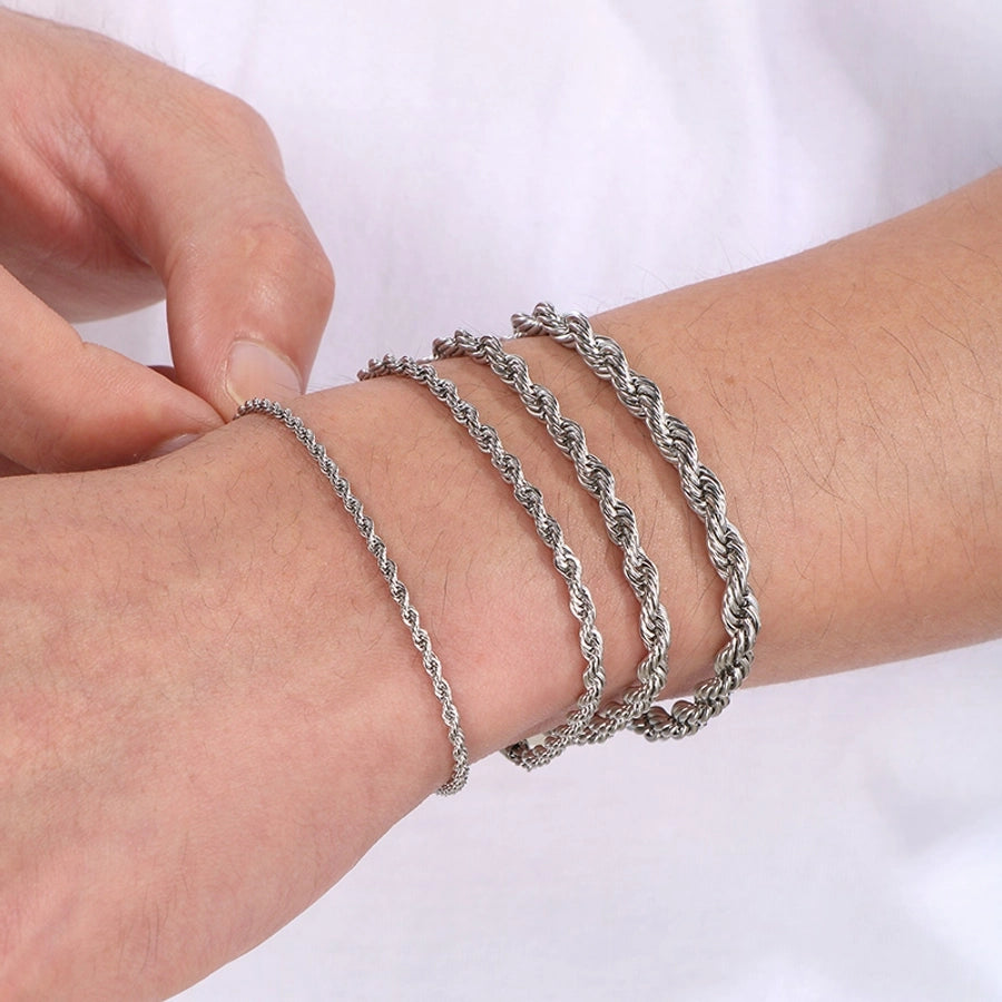 Jewelry Simple Style Geometric 304 Stainless Steel 18K Gold Plated Bracelets Necklace