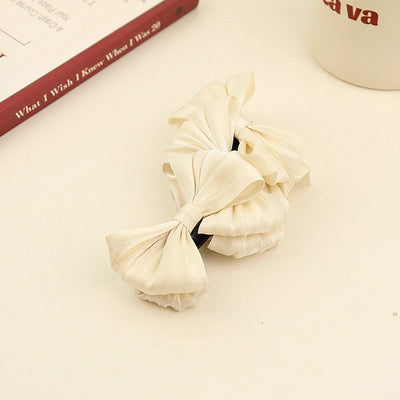 Women's Elegant Bow Knot Plastic Cloth Hair Claws