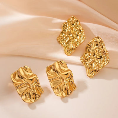 1 Pair Retro Simple Style Commute Geometric 304 Stainless Steel Ear Studs