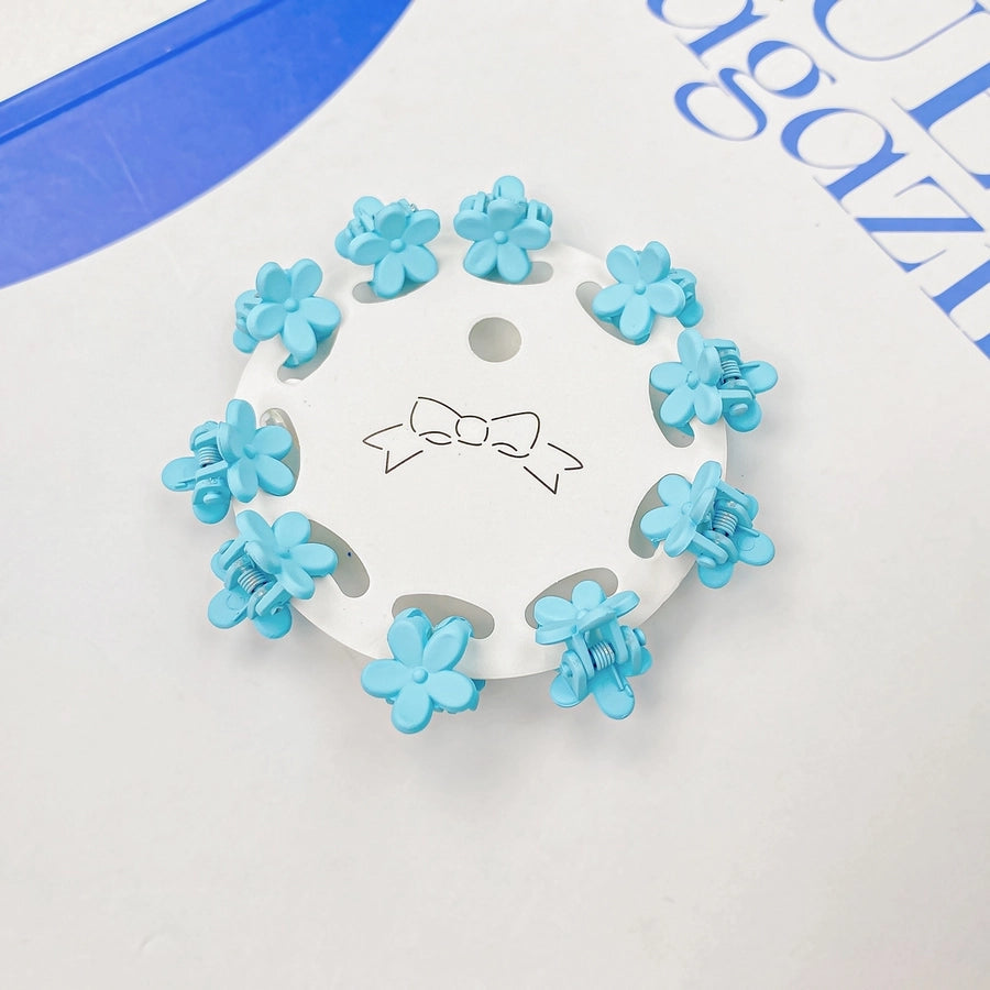 basic star flower plastic handmade hair claws