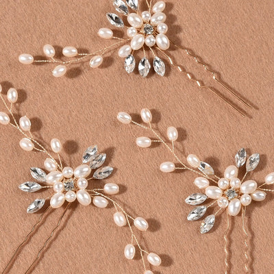 Europe and the United States  Gold Fork White line U-shaped hairpin hair pin headwear factory outlet