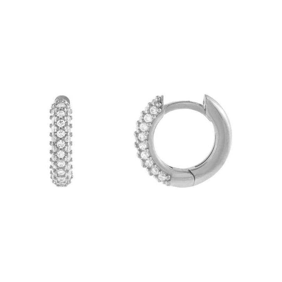 1 Pair IG Style Shiny Geometric Inlay Copper Zircon Gold Plated Earrings