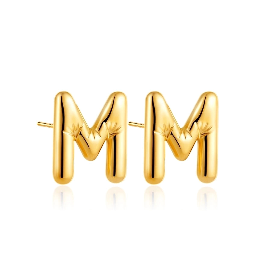 1 Pair Classic Style Letter 304 Stainless Steel Ear Studs