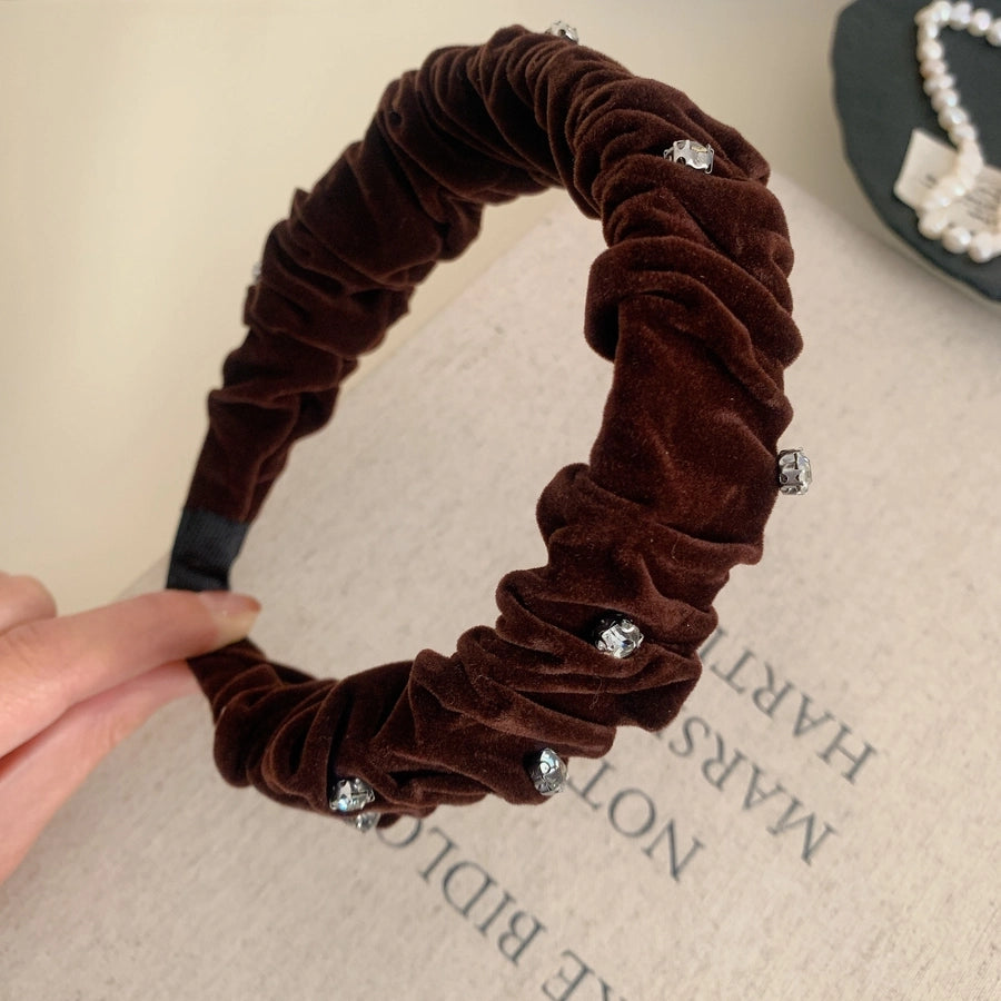 Women's Elegant Simple Style Solid Color Geometric Cloth Hair Band