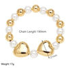 Copper 18K Gold Plated Plating Heart Shape Bracelets Necklace