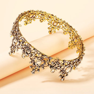 baroque color diamond alloy  bride retro round crown