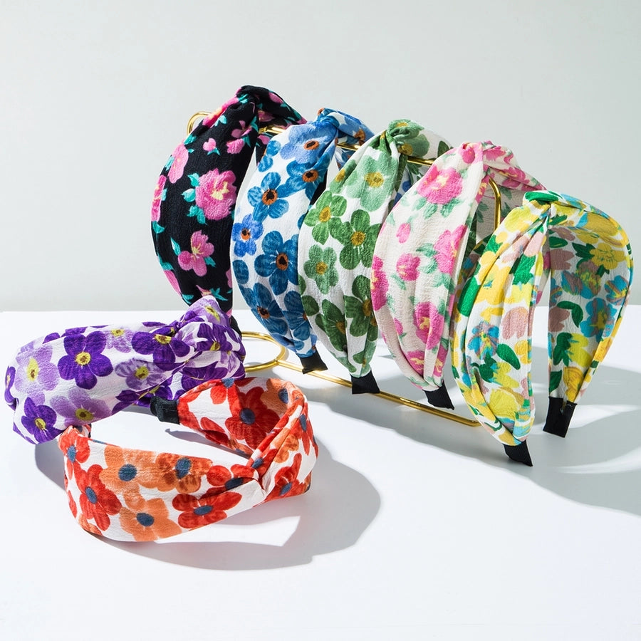 Women's Simple Style Classic Style Flower Alloy Cloth Printing Hair Band