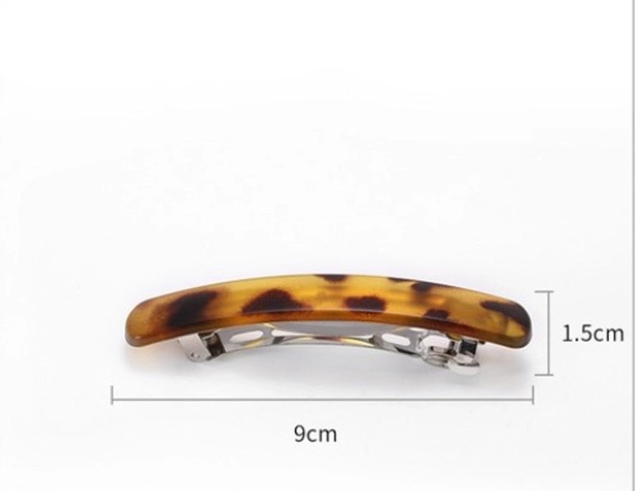 fashion solid color stainless steel plastic resin hair clip 1 piece