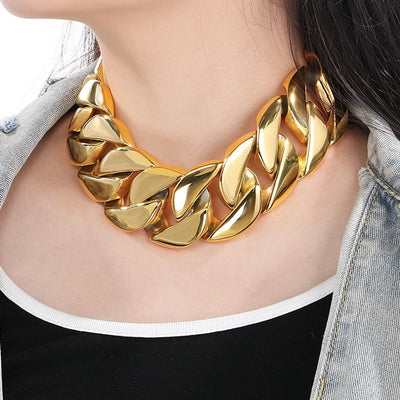 Hip-Hop Vintage Style Geometric 304 Stainless Steel 18K Gold Plated Women's Necklace