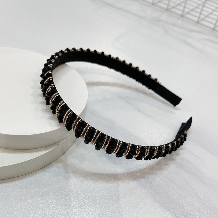 women's shiny solid color sponge hair band