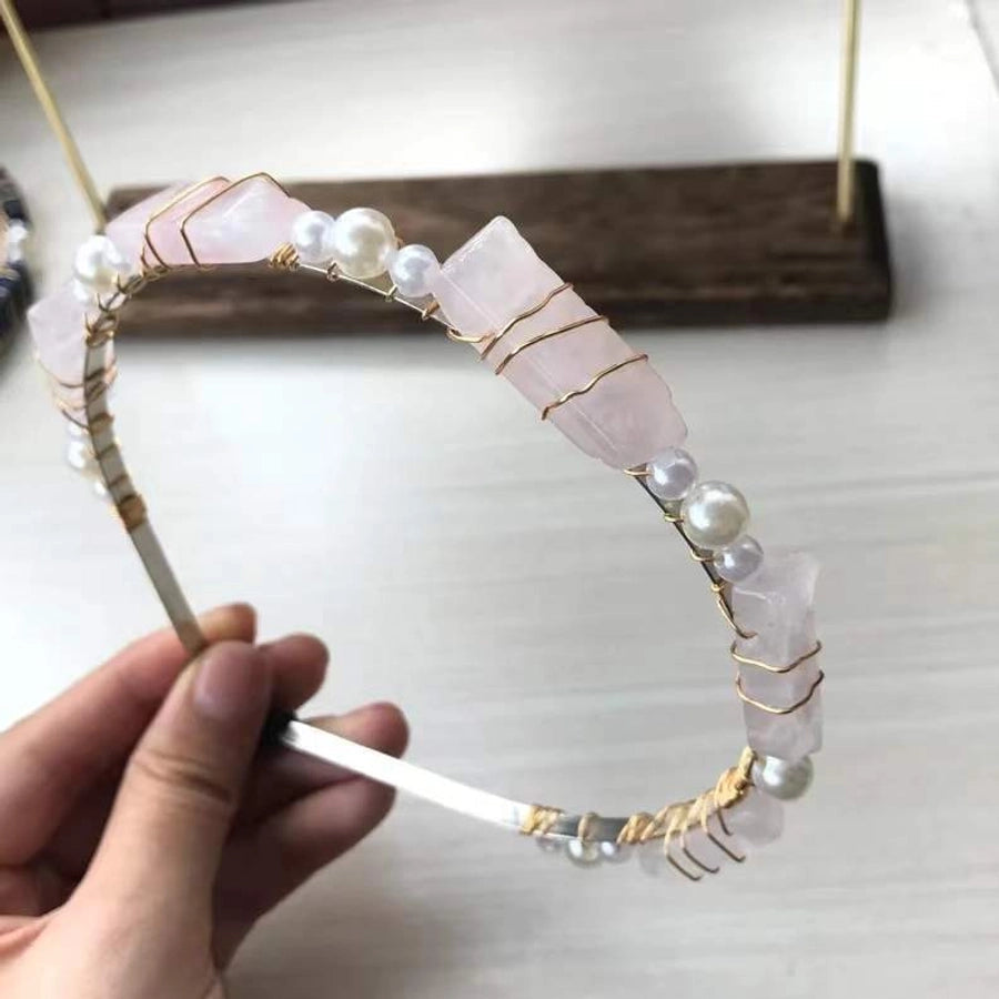 fashion square alloy inlay crystal hair band 1 piece