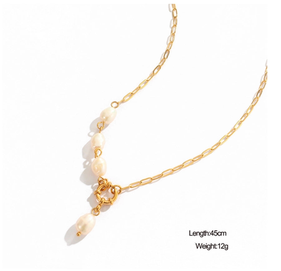 Jewelry Classic Style Geometric 316L Stainless Steel  Plating Pendant Necklace