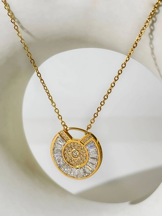 Jewelry Vintage Style Classic Style Geometric 304 Stainless Steel Plating Pendant Necklace