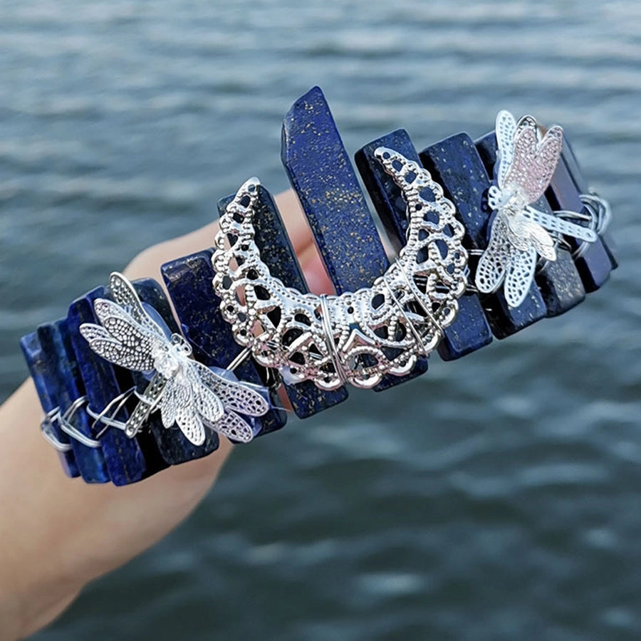 Women's Simple Style Commute Color Block Alloy Inlay Natural Stone Gem Crystal Crown