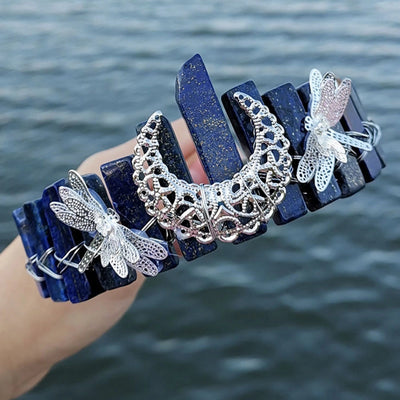 Women's Simple Style Commute Color Block Alloy Inlay Natural Stone Gem Crystal Crown