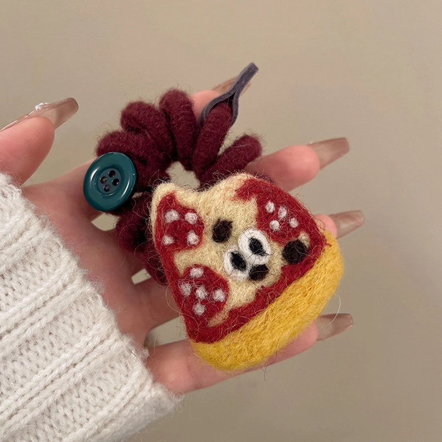 Cute Women's Letter Donuts Felt Hair Tie