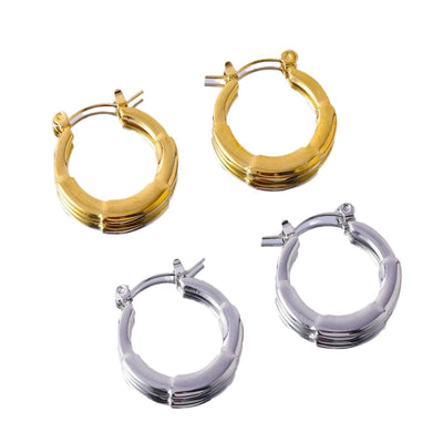 1 Pair Streetwear Geometric 304 Stainless Steel 18K Gold Plated Earrings