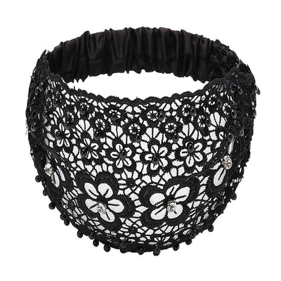 Pearl Hair Band Wide-brimmed Thin Hollow-out Hair Band Hair Clip White Hair Covering Headdress Hat Broken Hair Headband Headband for Women