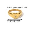 Jewelry Modern Style Simple Style Commute Heart Shape 304 Stainless Steel Zircon 14K Gold Plated Inlay Rings