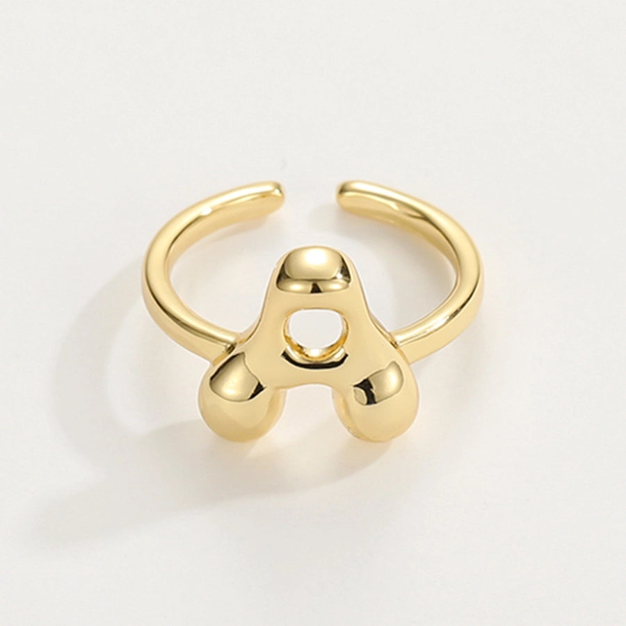 Copper Hollow Out Letter Copper Rings