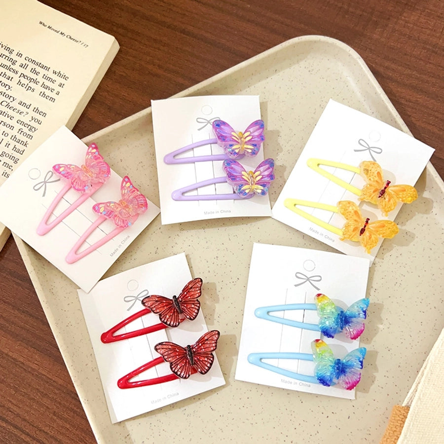 Women's Sweet Butterfly Plastic Resin Hair Clip